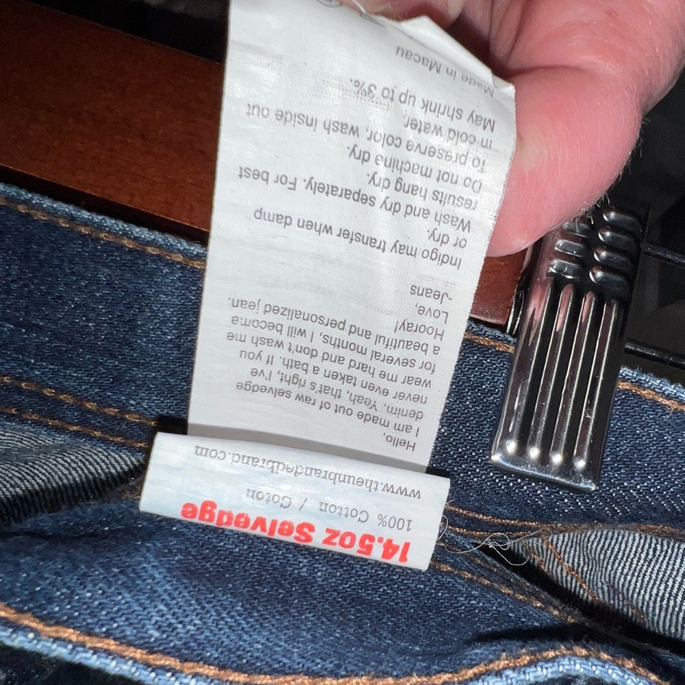 Unbranded Relaxed Tapered Jean Selvedge 14.5 oz Style UB601 Size 30 Wallet - Picture 6 of 7